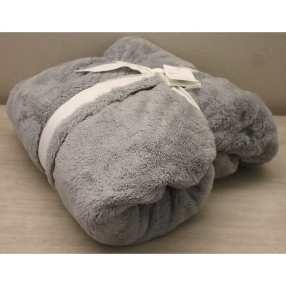 Pottery Barn Women's Sz Small Gray Fireside Hooded Robe - Picture 4 of 5